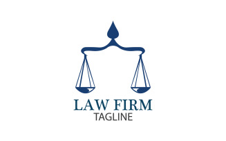 Law Firm Logo And Icon Design Template Vector 16