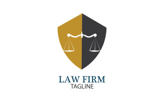 Law Firm Logo And Icon Design Template Vector 18