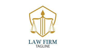 Law Firm Logo And Icon Design Template Vector 1