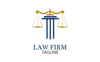 Law Firm Logo And Icon Design Template Vector 26