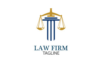 Law Firm Logo And Icon Design Template Vector 27