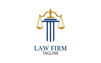 Law Firm Logo And Icon Design Template Vector 28