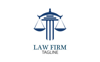 Law Firm Logo And Icon Design Template Vector 29