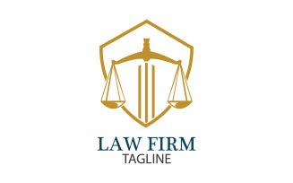 Law Firm Logo And Icon Design Template Vector 2
