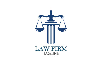 Law Firm Logo And Icon Design Template Vector 30