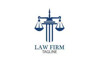 Law Firm Logo And Icon Design Template Vector 31
