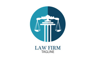 Law Firm Logo And Icon Design Template Vector 33