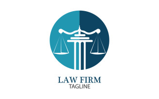Law Firm Logo And Icon Design Template Vector 34