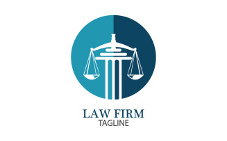 Law Firm Logo And Icon Design Template Vector 35