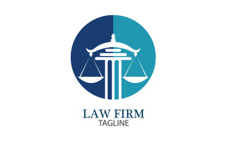 Law Firm Logo And Icon Design Template Vector 37