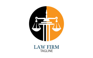 Law Firm Logo And Icon Design Template Vector 39