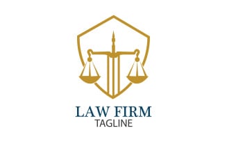 Law Firm Logo And Icon Design Template Vector 3