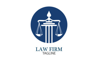 Law Firm Logo And Icon Design Template Vector 40