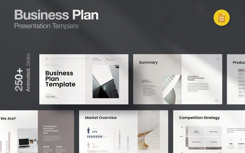Minimal Business Plan GoogleSlide Template PowerPoint Template