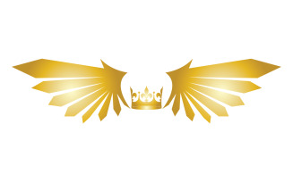 Wings Crown Logo And Symbol Vector 10