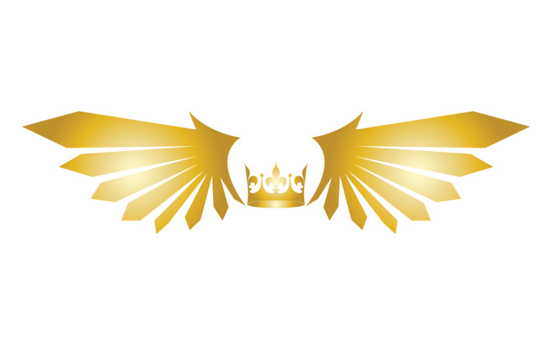 Wings Crown Logo And Symbol Vector 10 Logo Template