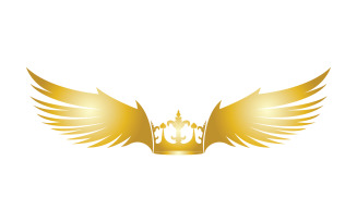 Wings Crown Logo And Symbol Vector 11