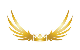 Wings Crown Logo And Symbol Vector 12