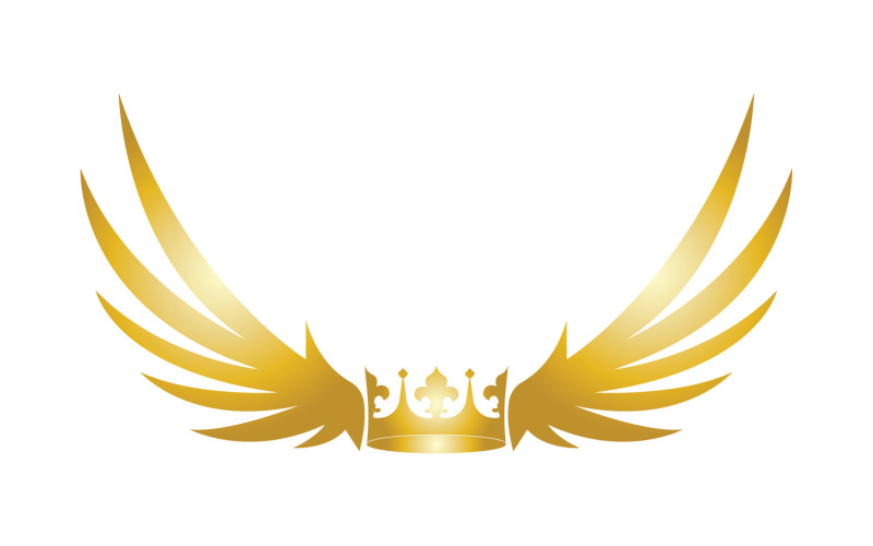 Wings Crown Logo And Symbol Vector 12 Logo Template
