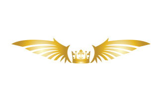 Wings Crown Logo And Symbol Vector 13