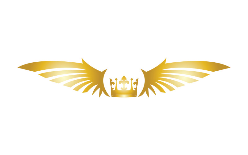 Wings Crown Logo And Symbol Vector 13 Logo Template