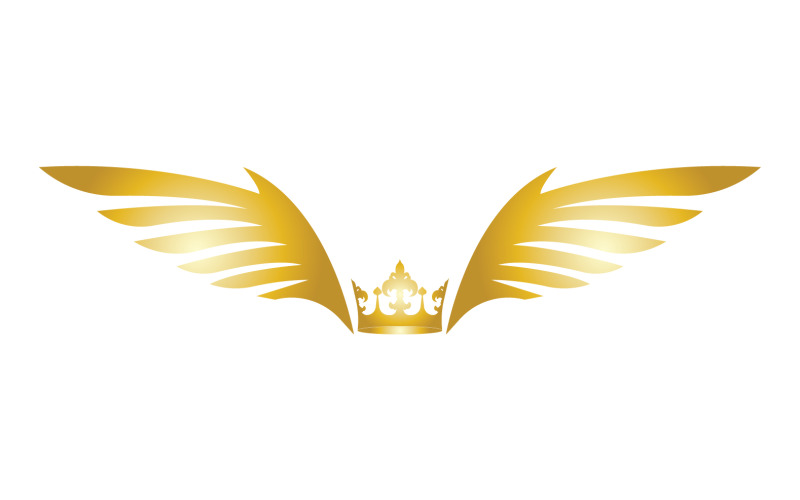 Wings Crown Logo And Symbol Vector 15 Logo Template