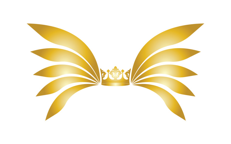 Wings Crown Logo And Symbol Vector 16 Logo Template
