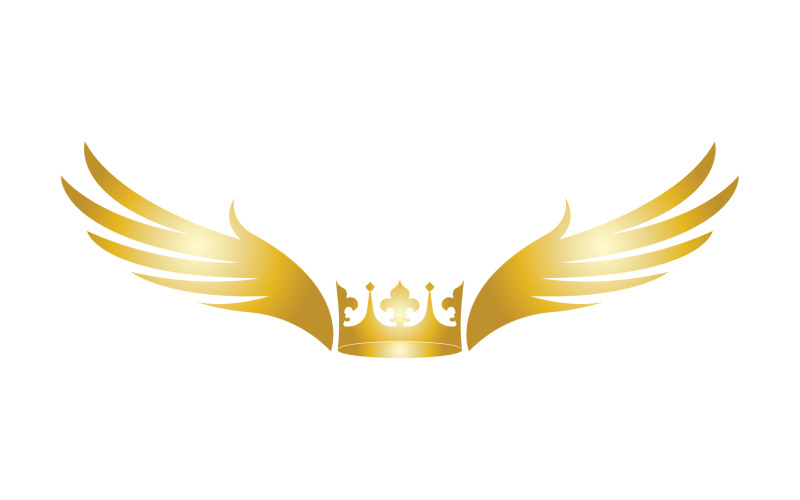 Wings Crown Logo And Symbol Vector 4 Logo Template