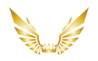 Wings Crown Logo And Symbol Vector 6