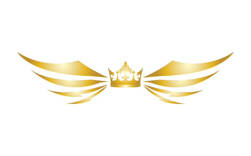 Wings Crown Logo And Symbol Vector 7 Logo Template
