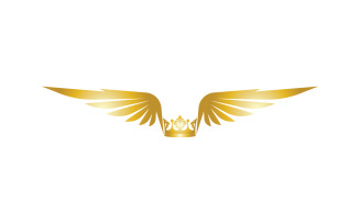 Wings Crown Logo And Symbol Vector 8