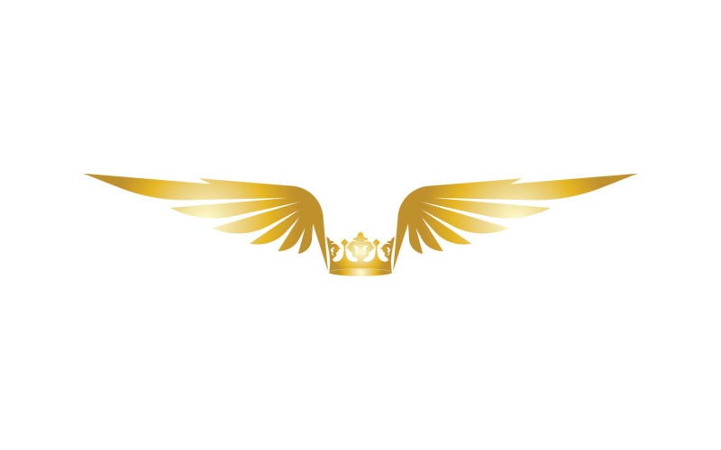 Wings Crown Logo And Symbol Vector 8 Logo Template