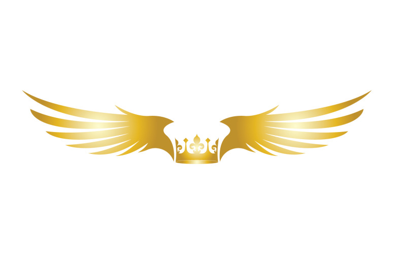 Wings Crown Logo And Symbol Vector 9 Logo Template