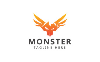 Dark Game Logo And Monster Logo Template