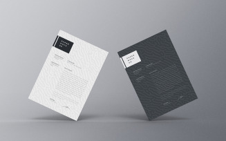 Flyer and Letter Mockup PSD Template Vol 36