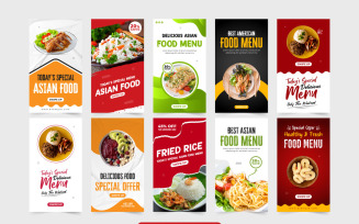 Food menu promotional web banner vector