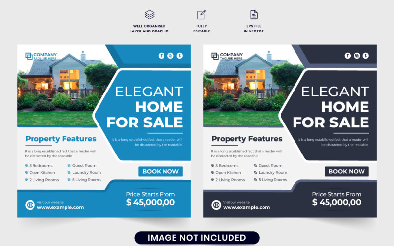 Property selling template vector design Social Media