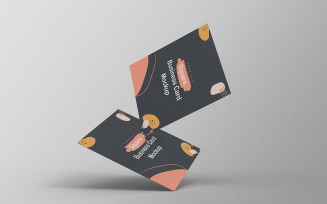 Square Business Card Mockup PSD Template Vol 18
