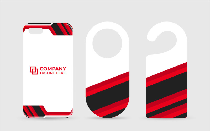 Company promotion door hanger vector Corporate Identity