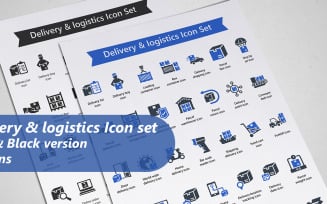 Delivery And logistics Icon Set Template