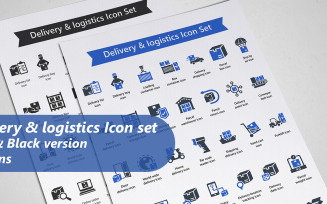 Delivery And logistics Icon Set Template