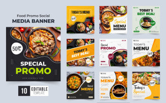 Food menu promotional poster vector