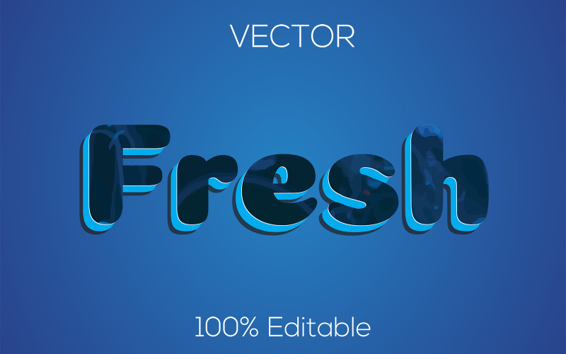 Fresh | Fresh Realistic Text Style | Premium Editable Vector Fresh Text Effect Illustration