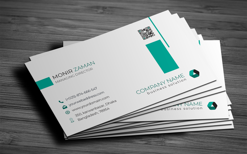 Personal or Office Business Card Template V.007 Corporate Identity