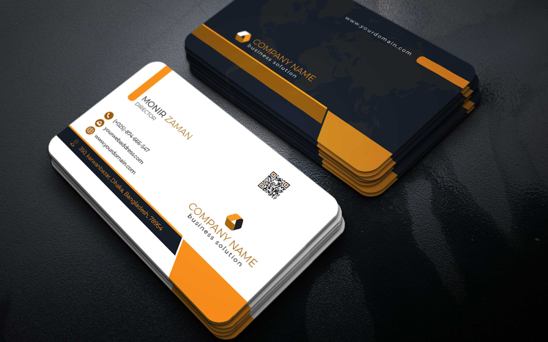 Personal or Office Business Card Template V.008 Corporate Identity
