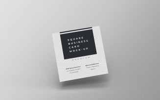 Square Business Card Mockup PSD Template Vol 19