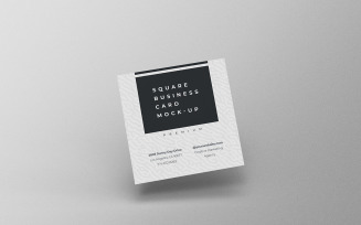 Square Business Card Mockup PSD Template Vol 19