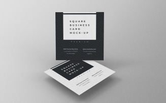 Square Business Card Mockup PSD Template Vol 21