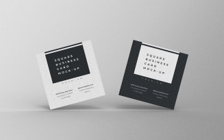Square Business Card Mockup PSD Template Vol 28