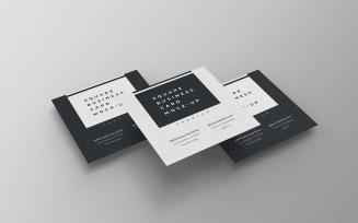 Square Business Card Mockup PSD Template Vol 31